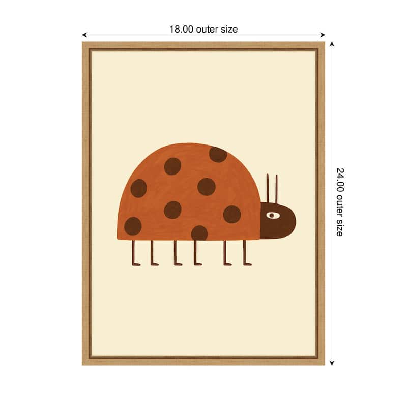Kate and Laurel Ladybug by Laura Moss Framed Canvas Wall Art Print
