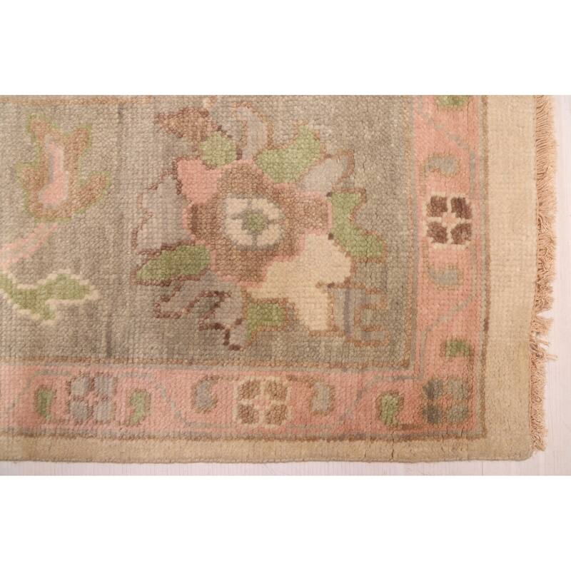 ECARPETGALLERY Hand-knotted Modern Oushak Cream Wool Rug - 7'10 x 9'11