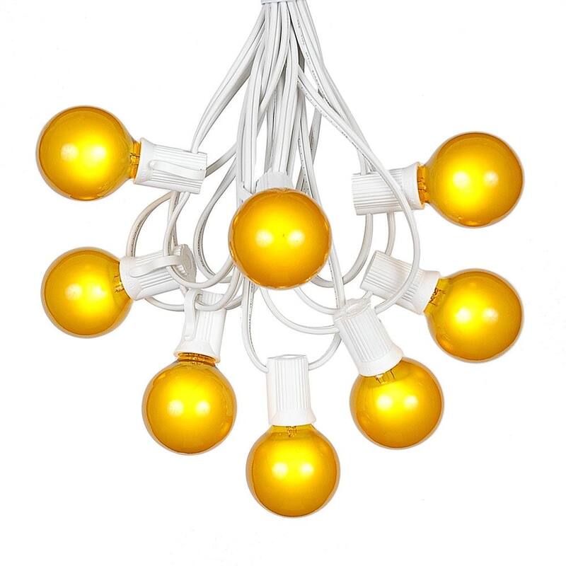 100 Foot G40 Outdoor Globe Patio String Lights - Set of 125 G40 Globe Bulbs