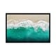 preview thumbnail 4 of 13, iCanvas "Teal Ocean Waves From Above I" by Maggie Olsen Framed Ebony - 18x26