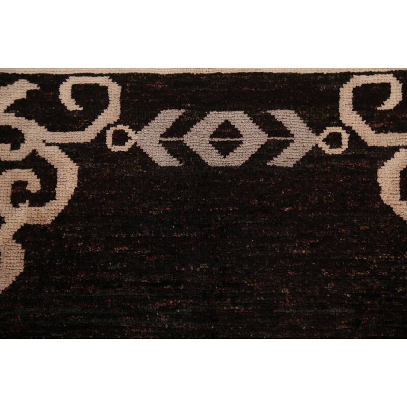 Vegetable Dye Gabbeh Kashkoli Wool Area Rug Hand-knotted Office Carpet - 5'7" x 7'9"
