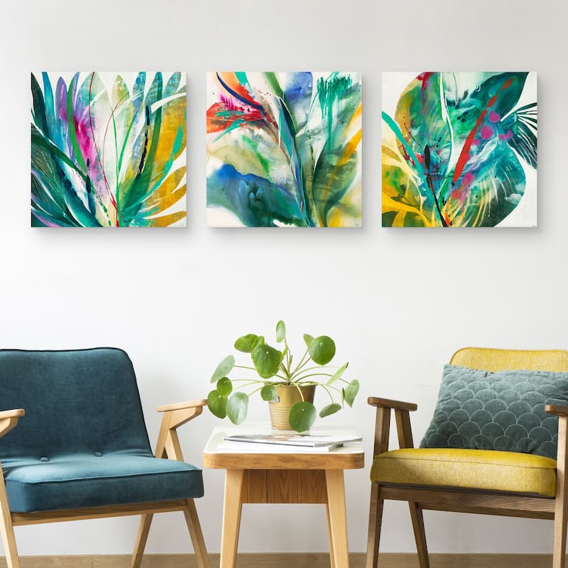 Agave & Bird of Paradise & Palm Leaves by K. Nari Canvas Art Prints