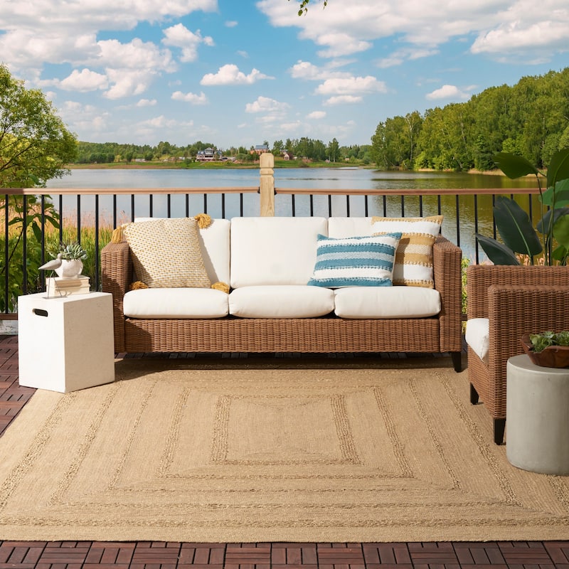 Nourison Natural Seagrass Indoor/Outdoor Solid Area Rug