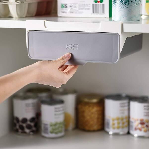 Shop Joseph Joseph 85148 Cupboardstore Under Shelf Pull Out Drawer Storage Organizer For Cabinet Gray Overstock 29964304