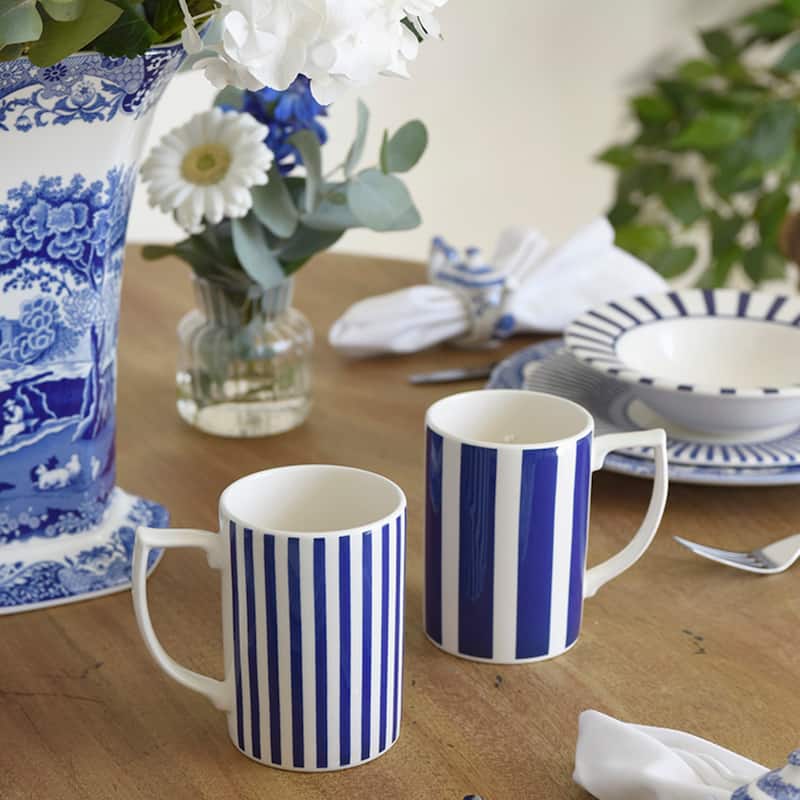 Spode Steccato 12 Ounce Coffee Mug