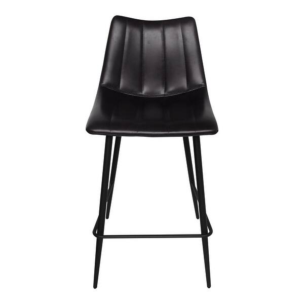 Aurelle Home Alaina Modern Leather Counter Stool Set Of 2 18 X 20 X 37 18 X 20 X 37 Overstock 26041186