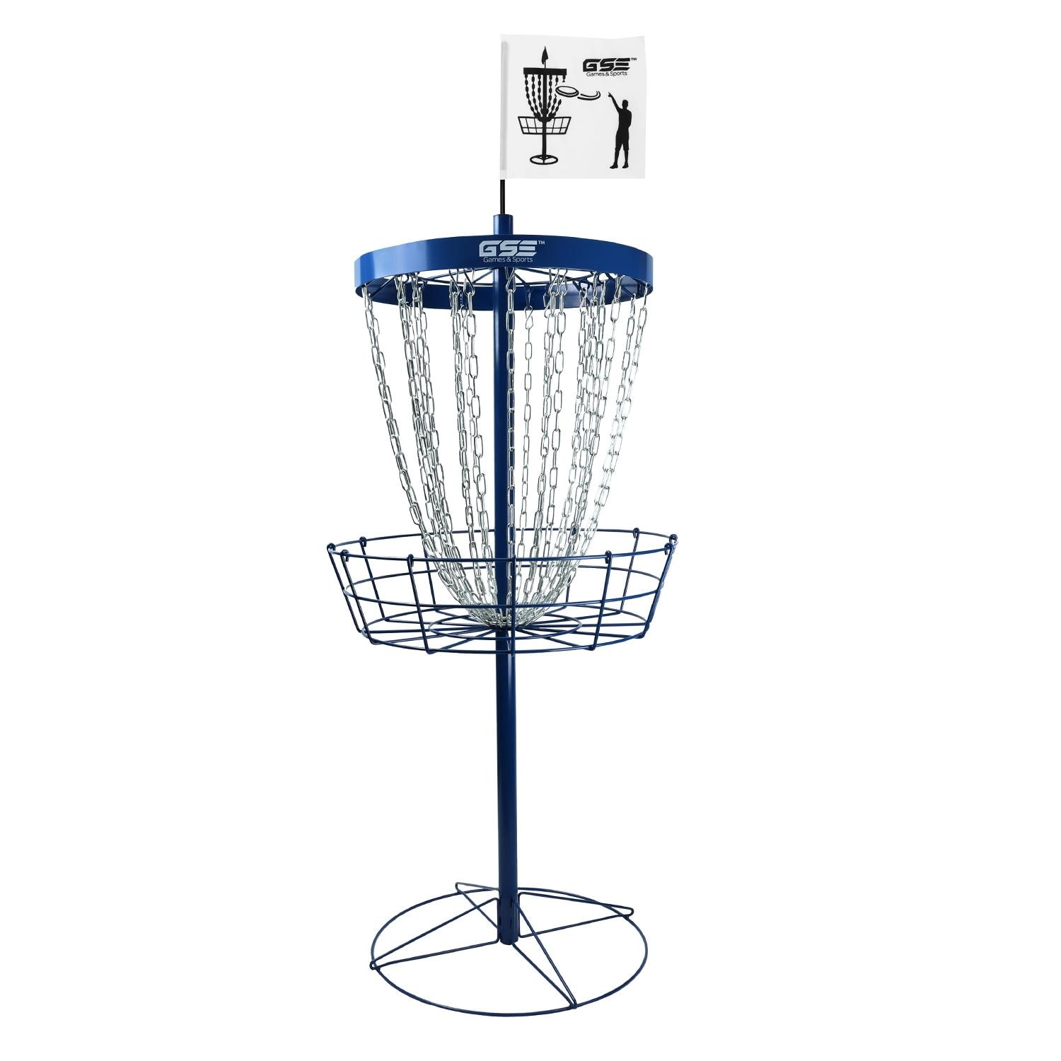 GSE™ Deluxe Portable 24-Chain Disc Golf Targets Basket, PRO Disc