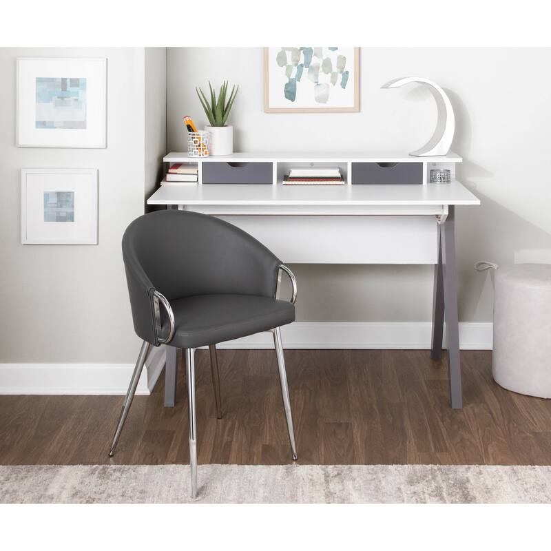 Silver Orchid Battista Silver Upholstered Chair