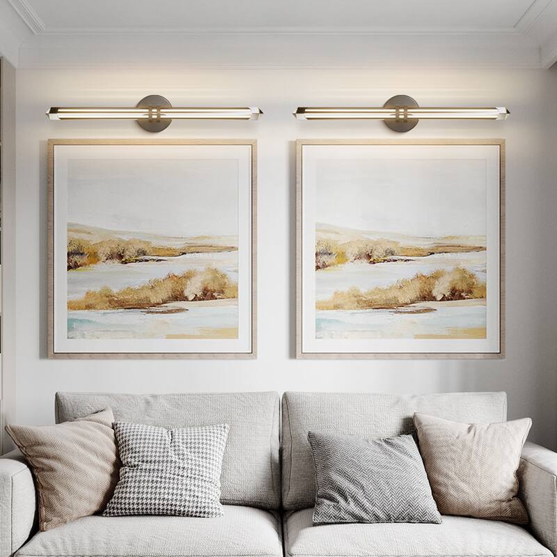 KAYLA 18/24-inch -Triangular Pyramid Crystal Vanity Light - Copper Single Pack