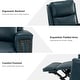 preview thumbnail 34 of 111, Fiacro 30.31" Genuine Leather Wingback Swivel Rocker Recliner with Nailhead Trim