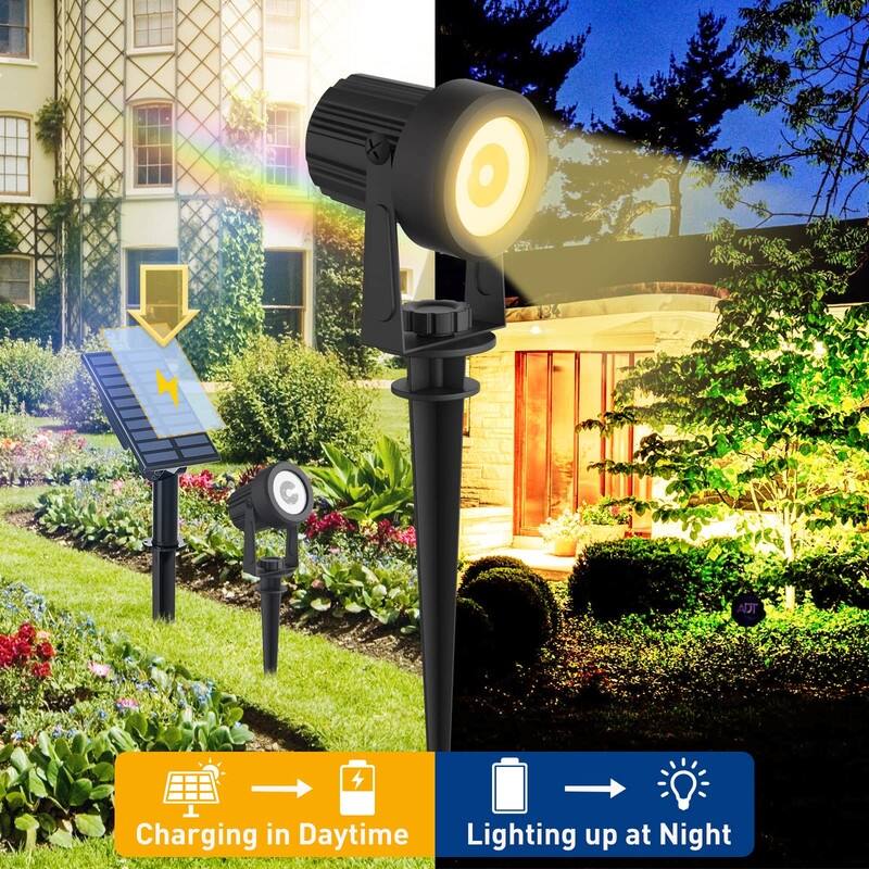Solar Garden Spot Lights, LED Solar Landscape Light Outdoor