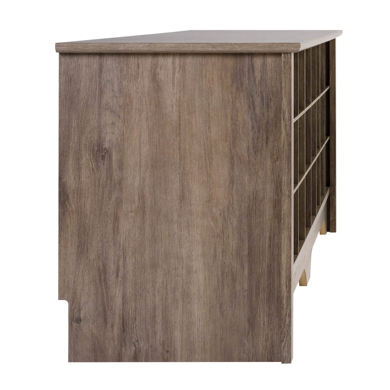 Prepac Hall Bench with Storage and Seating: 24-Shoe Cubby Bench, Ideal White Shoe Rack for Entryway