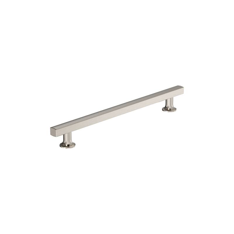Amerock Everett Kitchen Cabinet Pull Handle - 8-13/16 in (224 mm) Center-to-Center - Satin Nickel
