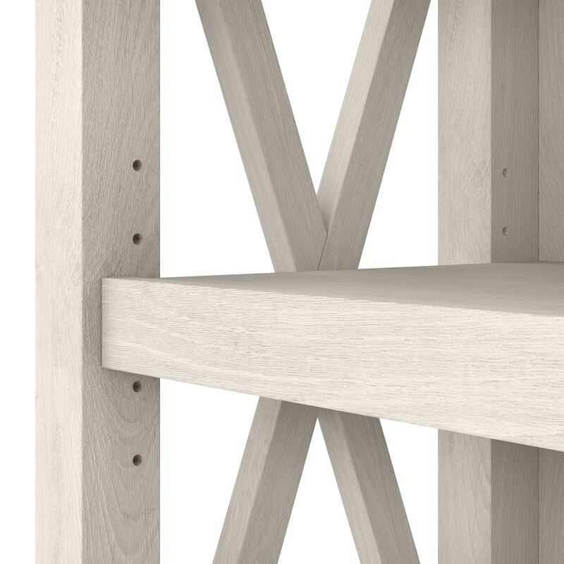 Bush Furniture Key West Tall 5 Shelf Bookcase with Adjustable Shelves