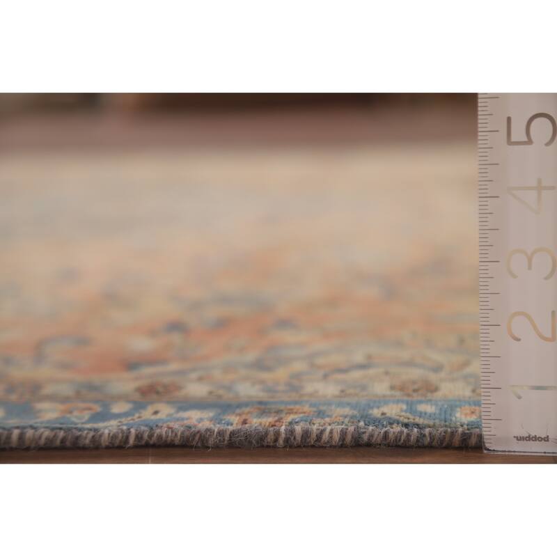 Hand Knotted Oriental 100% Wool Carpet Traditional Floral Oranges & Rust Mashad Area Rug - 10' 2'' X 6' 9''