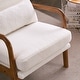 preview thumbnail 72 of 105, High Back Solid Wood Armrest Backrest Leisure Chair Accent Chair