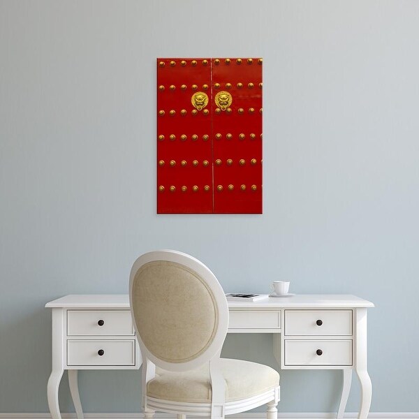 Easy Art Prints Walter Bibikow's 'Beijing Red Gates' Premium Canvas Art