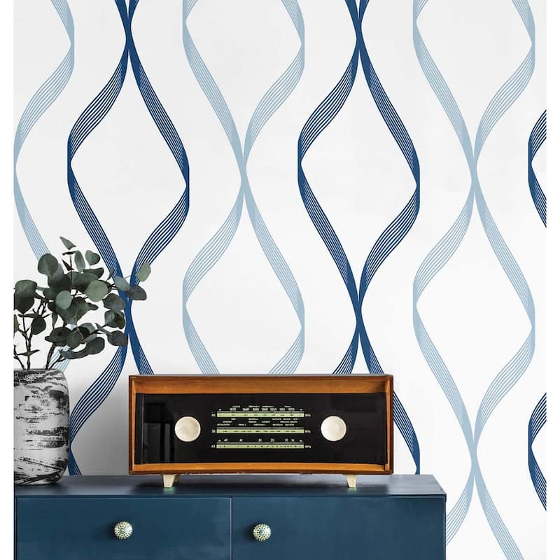 NextWall Ogee Ribbon Peel and Stick Wallpaper