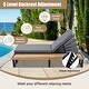 preview thumbnail 2 of 18, Outdoor Chaise Lounge Chair with 5-Position Adjustable Backrest and Wood Side Table