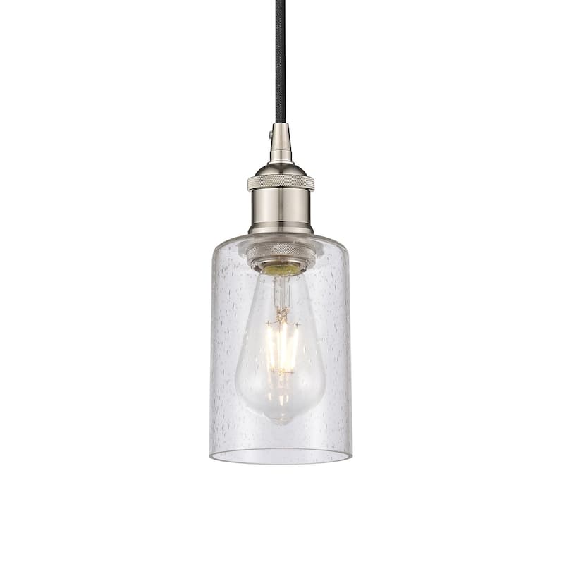 Innovations Lighting 616-1P-10-4 Clymer Pendant Clymer 4" Wide Mini - Polished Nickel / Seedy