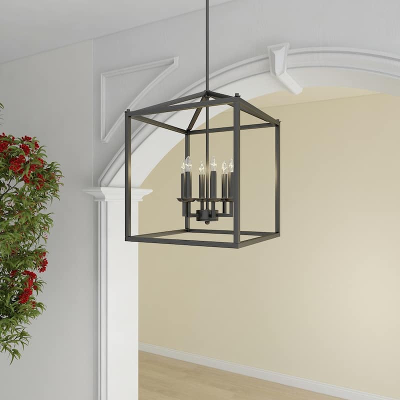 6 - Light Lantern Geometric Chandelier