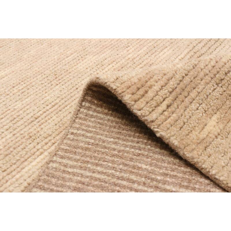 ECARPETGALLERY Hand-knotted Tangier Tan Wool Rug - 5'0 x 8'0