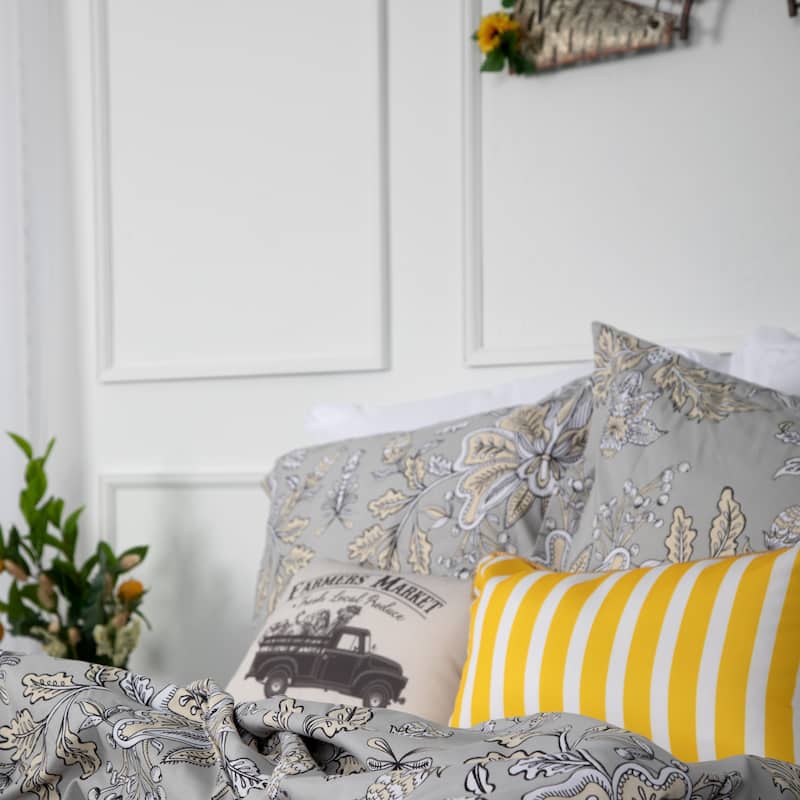 Vilano Plush All Seasons Vintage Garden Down Alternative 3-piece Comforter