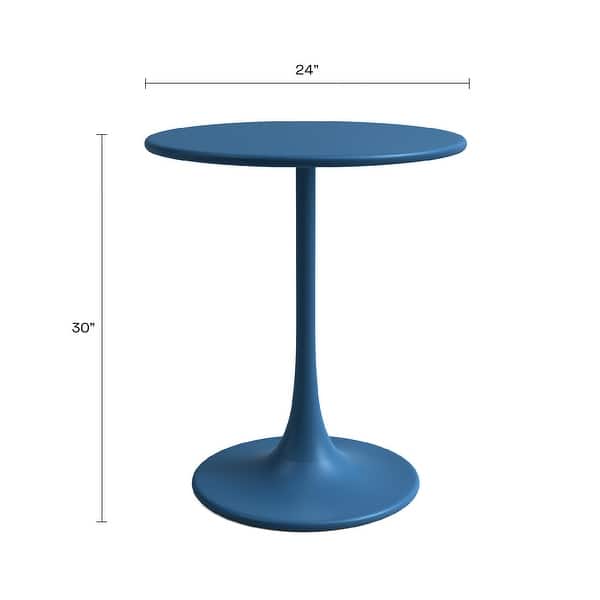 dimension image slide 1 of 7, Kurv 24" Bistro Table, Weather Resistant, Indoor/Outdoor