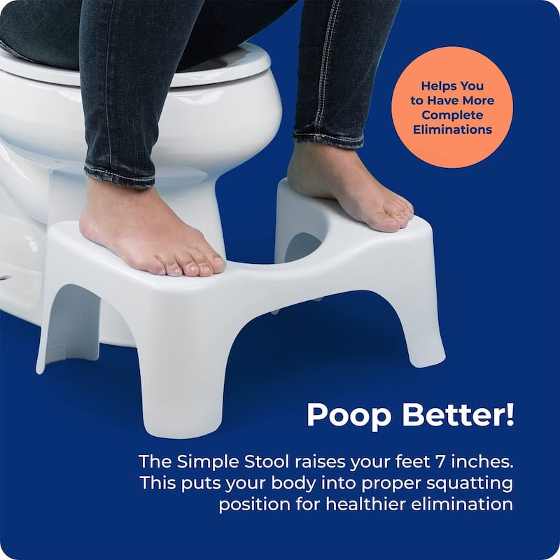 Squatty Potty Simple Curve Toilet Stool - White