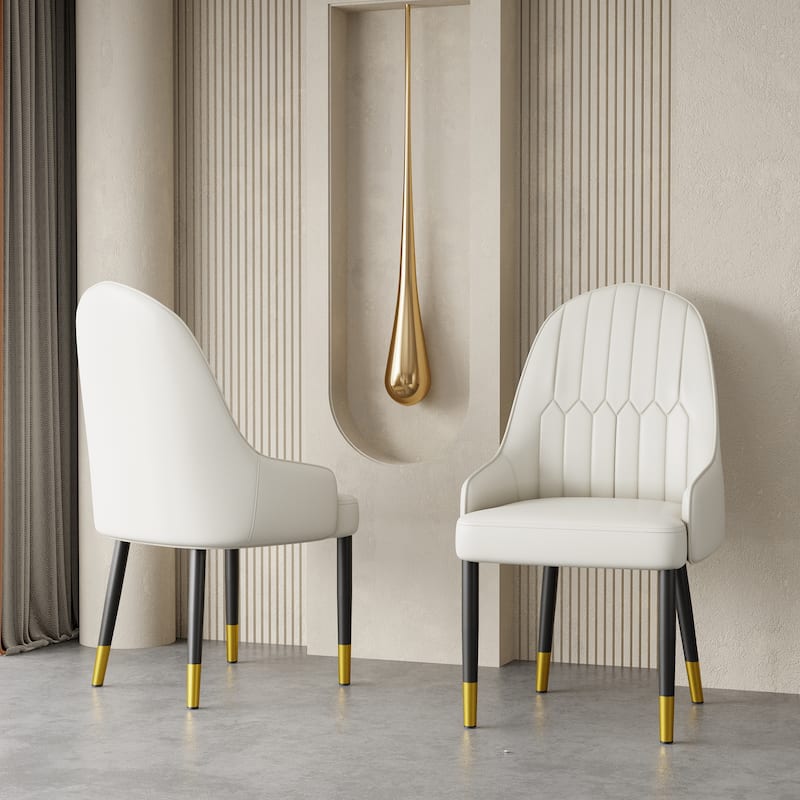 Modern Leather Dining Chair Set of 2