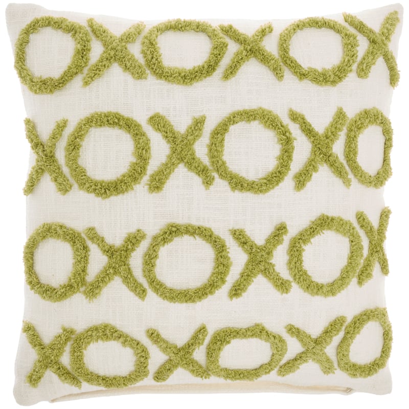 Mina Victory Life Styles Modern Textured XOXO Throw Pillow , (18" x 18")