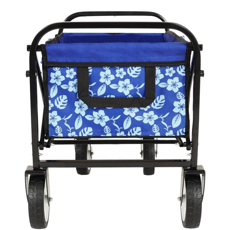 Colorful Collapsible Utility Wagon Cart with Strapping System - 225 lb Capacity