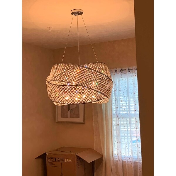 Miami Beach 8 Light Crystal Ring Chandelier On Light Crystal Ring Chandelier