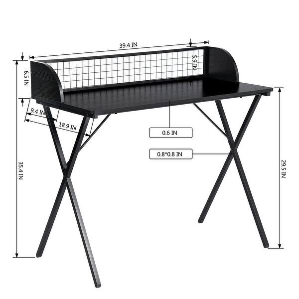 Computer Desk with Metal Pegboard/Metal Mesh Plate Laptop Desk - Bed ...