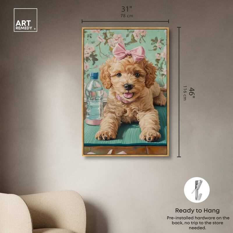 Goldendoodle Dainty Yoga Canvas by Art Remedy