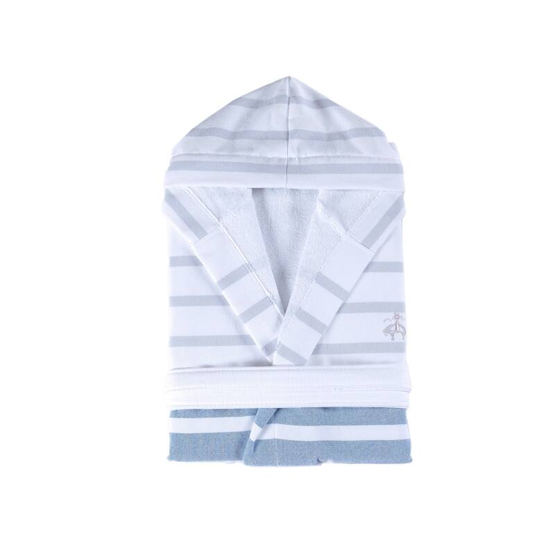 Brooks Brothers Turkish Peshtemal Bathrobe - Blue