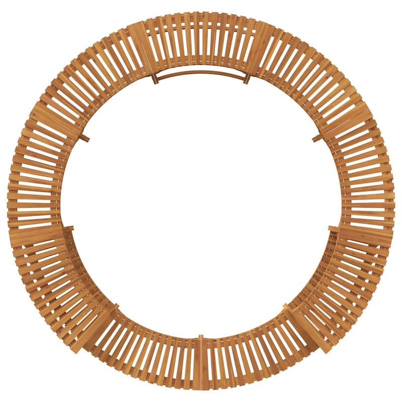 vidaXL Hot Tub Surrounds Brown Ø255 cm