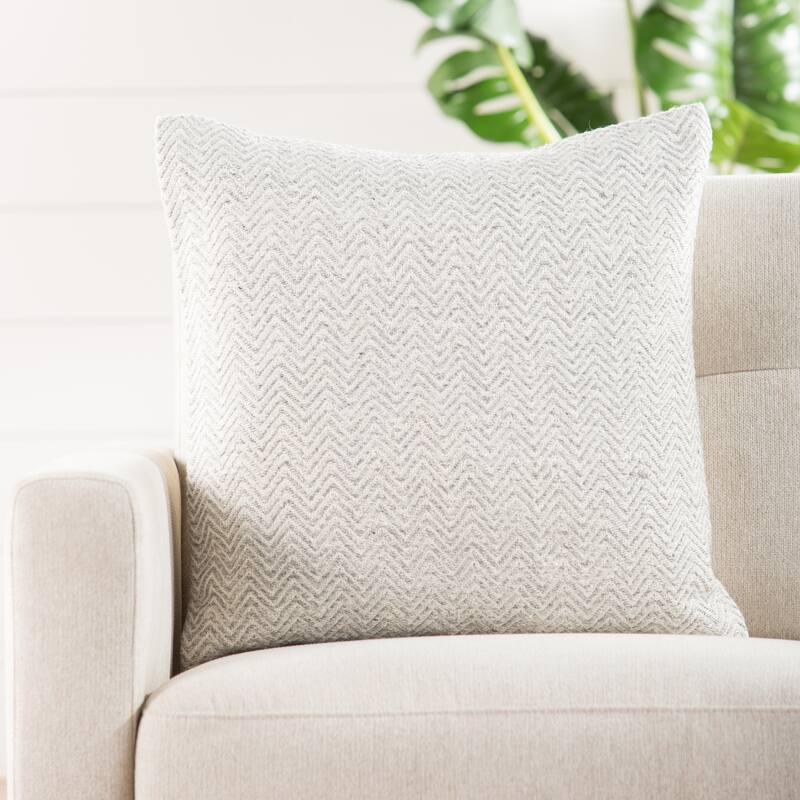 Tribal Pattern Grey/White Throw Pillow