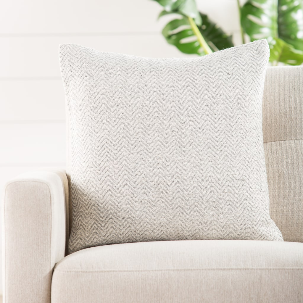 Tribal Pattern Grey/White Throw Pillow