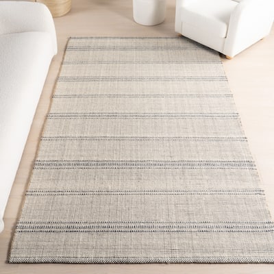 Nuloom Garnet Striped Wool Area Rug
