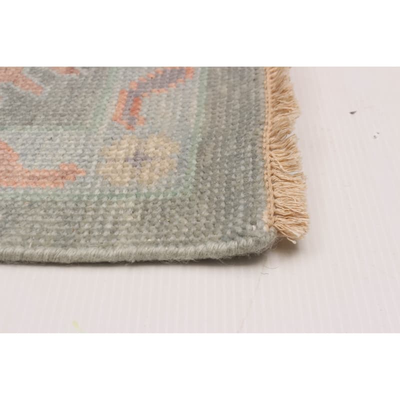 ECARPETGALLERY Hand-knotted Modern Oushak Teal Wool Rug - 7'11 x 10'1