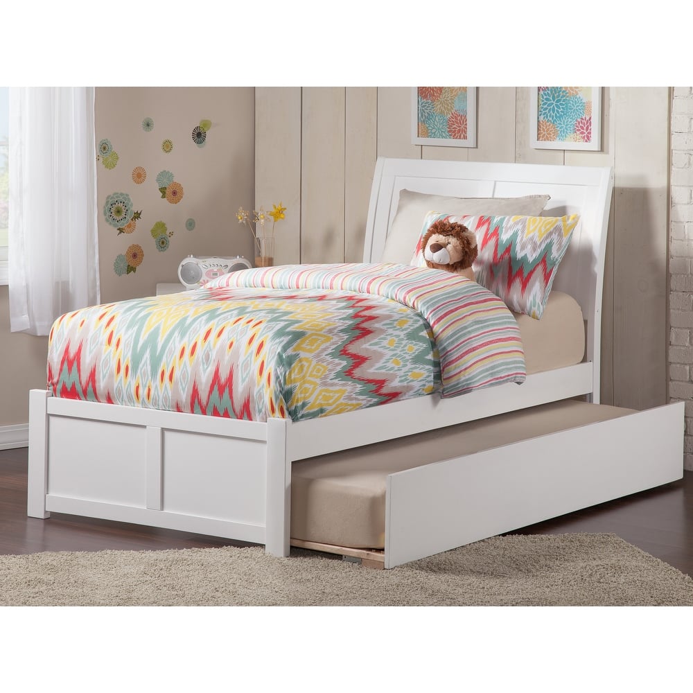 Portland Platform Bed with Footboard and Twin XL Trundle