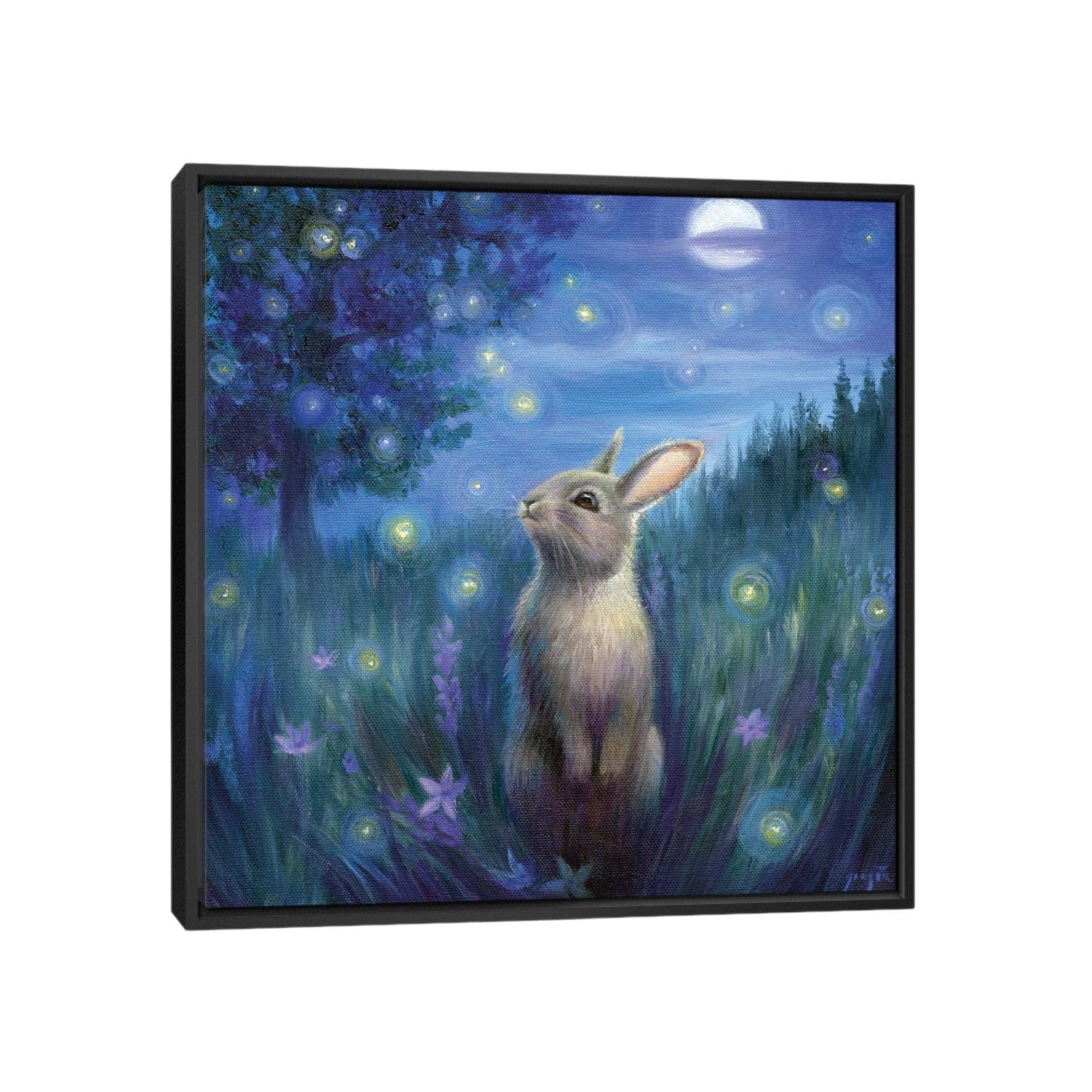 iCanvas "Isabella And The Fireflies" by David Joaquin Framed Canvas Print