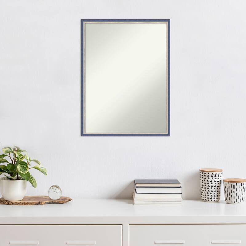Theo Narrow Non-Beveled Wood Framed Wall Mirror