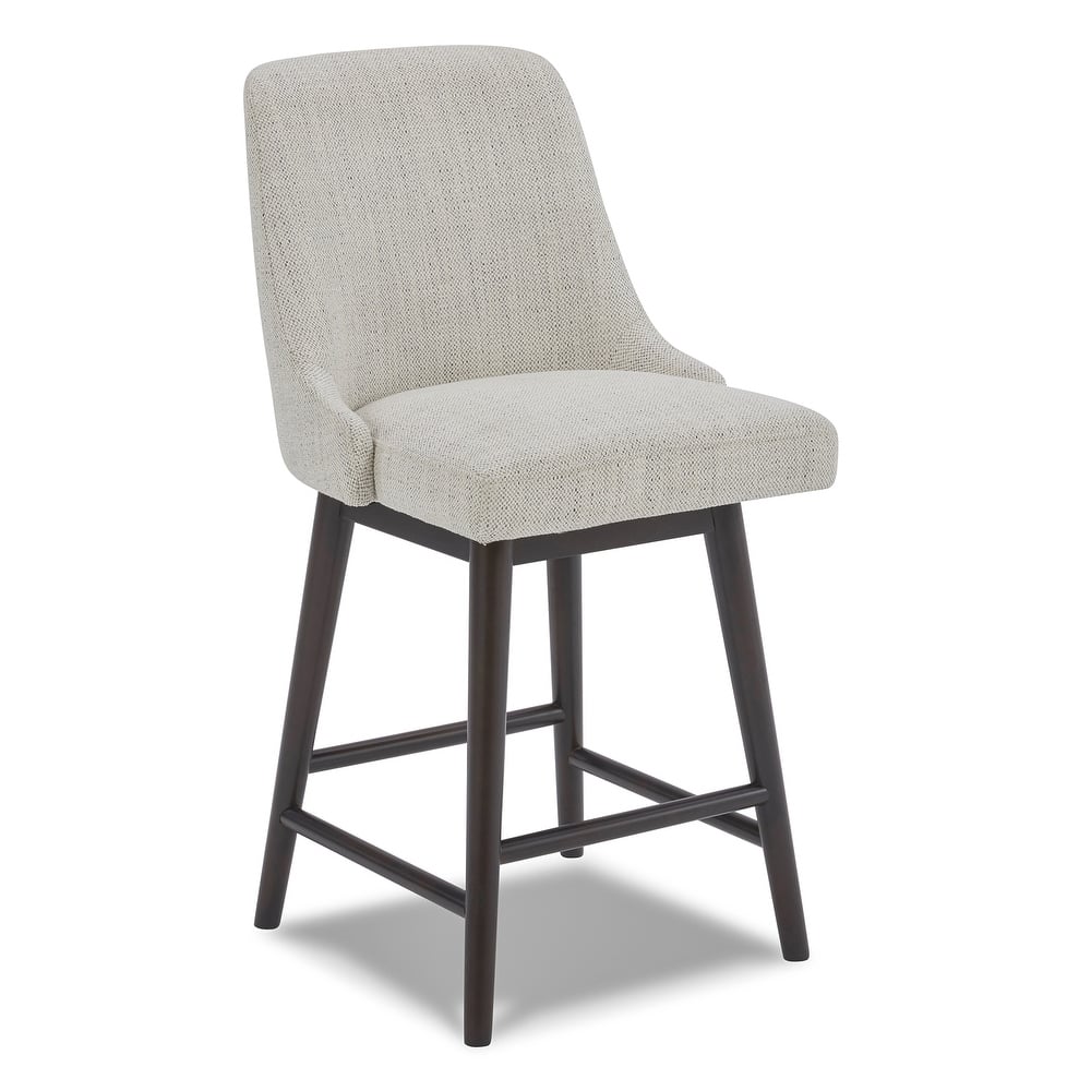 Spruce & Spring Hazel Upholstered Counter Height Swivel Barstool with Back