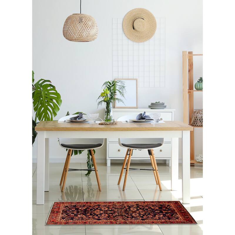 ECARPETGALLERY Hand-knotted Andelz Navy Wool Rug - 5'3 x 11'9