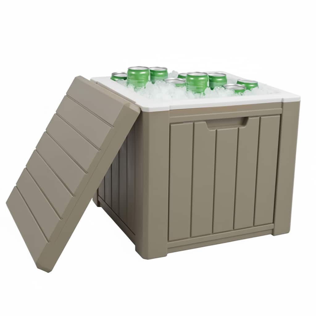 Ice Box Outdoor Resin Storage Box with Seat,Durable and Waterproof for Patio and Garden