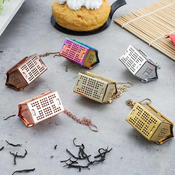 Tea Strainer House Shape With Hook 304 Stainless Steel Convenient
