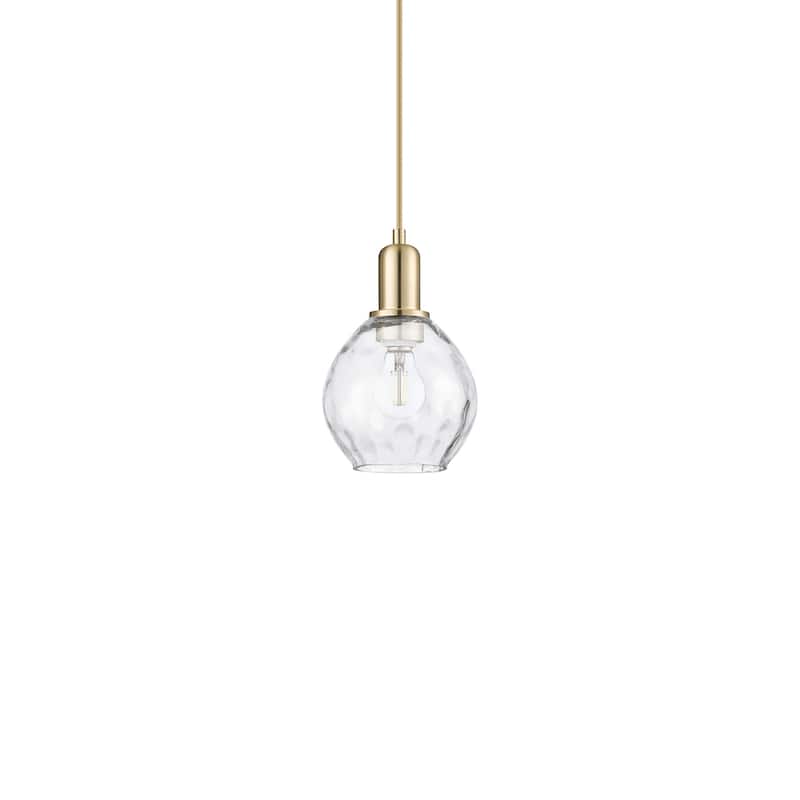 Innovations Lighting 716-1P-10-6 Waverly Pendant Waverly 6" Wide Mini - Champagne Bronze / Clear