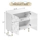 preview thumbnail 6 of 15, Clihome 2 Door Sideboard Glossy Locker Media Storage Accent Cabinet